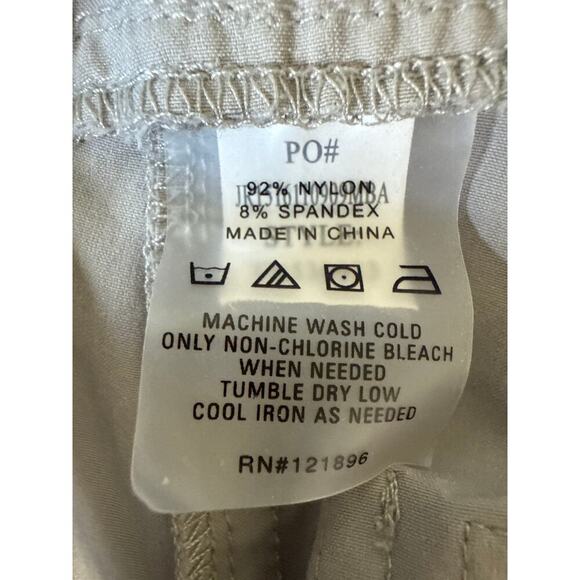 Title Nine Womens 4 Gray Outdoor Nylon Pants Hiking Camping Cropped Ties - Picture 6 of 7